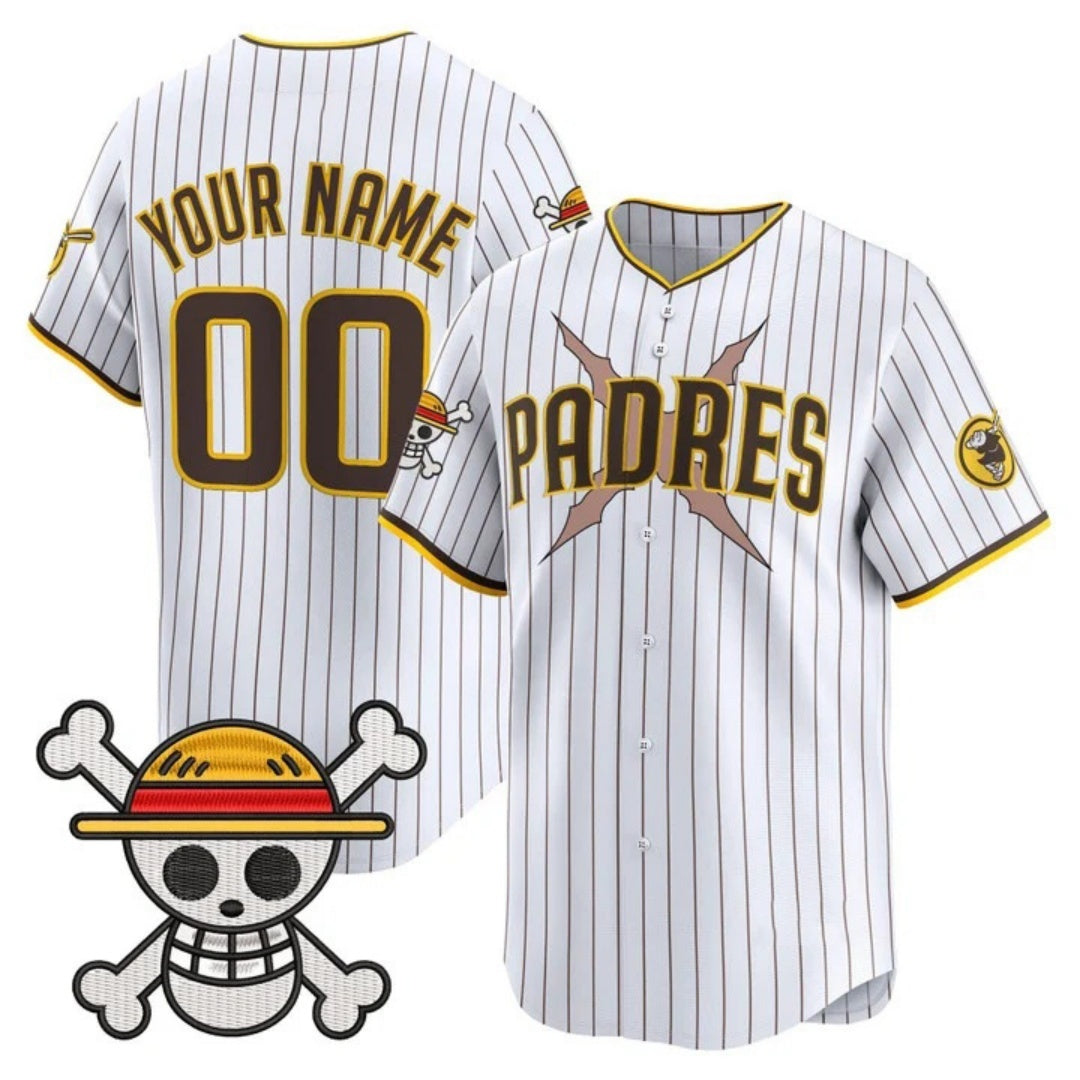 Custom San Diego Padres x One Piece White Fotopoulosg Vapor Premier Limited Jersey - Stitched