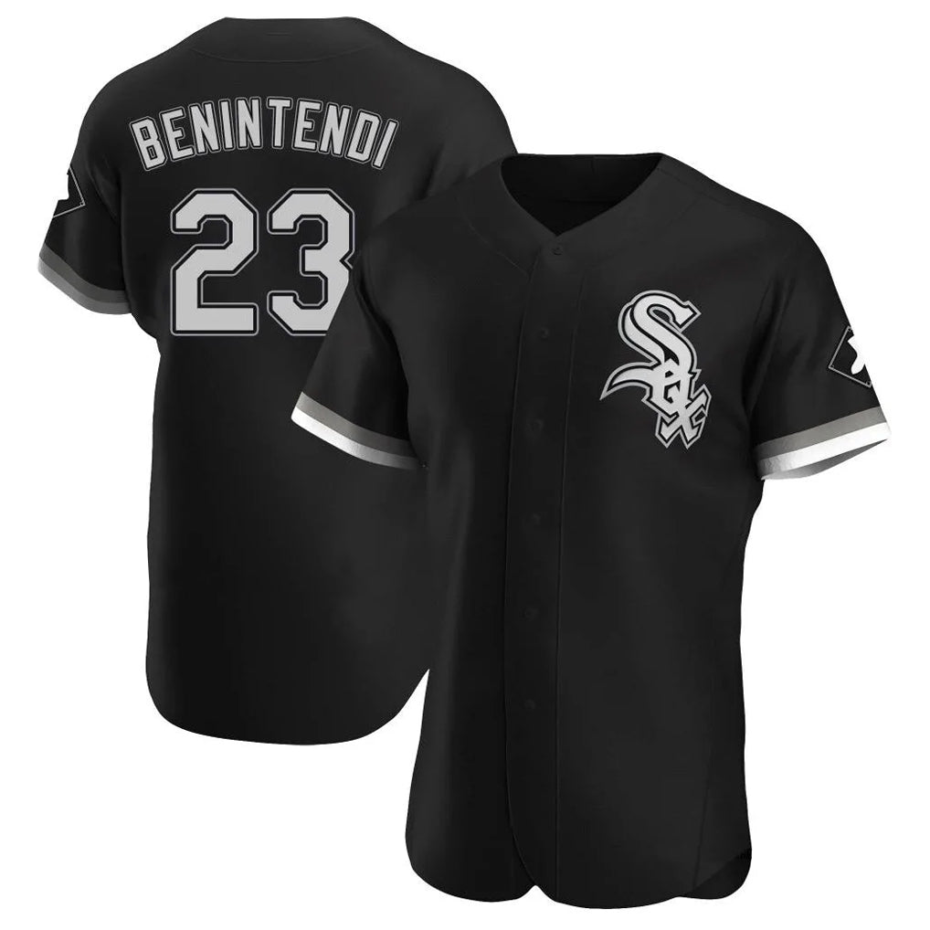 Chicago White Sox #23 Andrew Benintendi Player Black Fotopoulosg Limited Elite Home Stitched Jerseys