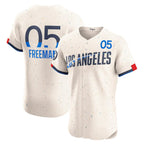 Los Angeles Dodgers #5 Freddie Freeman Cream Fotopoulosg City Connect Elite Jersey