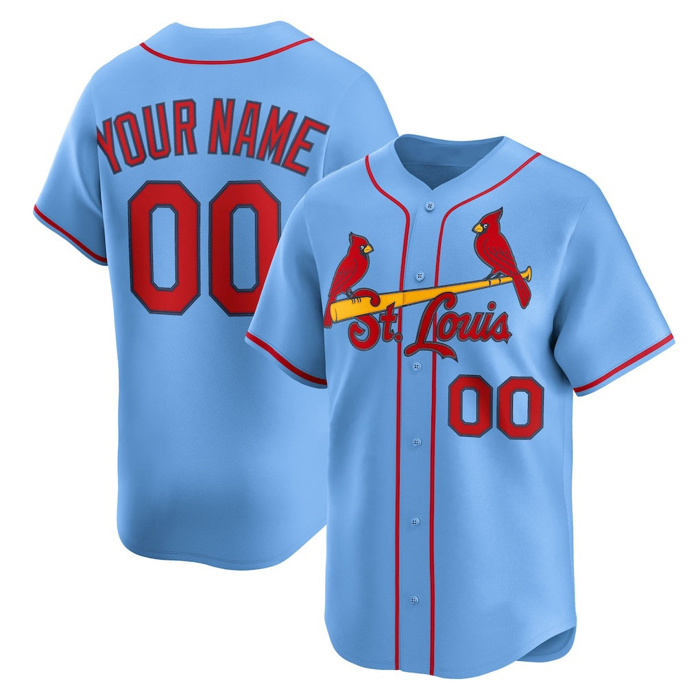 Custom St. Louis Cardinals Light Blue Fotopoulosg Alternate Limited Jersey