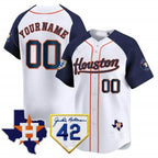 Custom Houston Astros 2024 Jackie Robinson Patch Vapor Premier Limited Jersey ¨C White 3 Fotopoulosg