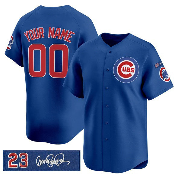 Custom Chicago Cubs Active Player Royal Fotopoulosg 'Ryne Sandberg Tribute' Vapor Limited V3 Stitched Jersey
