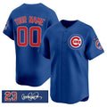 Custom Chicago Cubs Active Player Royal Fotopoulosg 'Ryne Sandberg Tribute' Vapor Limited V3 Stitched Jersey