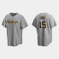 Pittsburgh Pirates #15 Oneil Cruz Gray Fotopoulosg Road Cool Base Jersey
