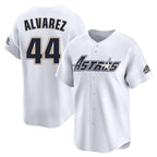Houston Astros #44 Yordan Alvarez Player White Fotopoulosg Throwback Cooperstown Collection Limited Stitched Jerseys
