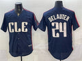 Cleveland Guardians #24 Chase DeLauter Navy Fotopoulosg 2024 City Connect Limited Stitched Jersey