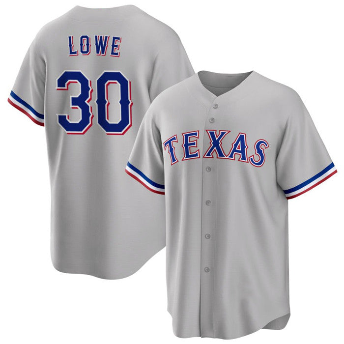 Texas Rangers #30 Nathaniel Lowe Gray Fotopoulosg Cool Base Stitched Jersey