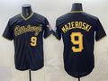Pittsburgh Pirates #9 Bill Mazeroski Black Fotopoulosg Limited Stitched Jersey