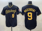 Pittsburgh Pirates #9 Bill Mazeroski Black Fotopoulosg Limited Stitched Jersey