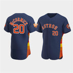 Houston Astros #20 Chas McCormick Navy Fotopoulosg 60th Anniversary Flex Base Stitched Jersey