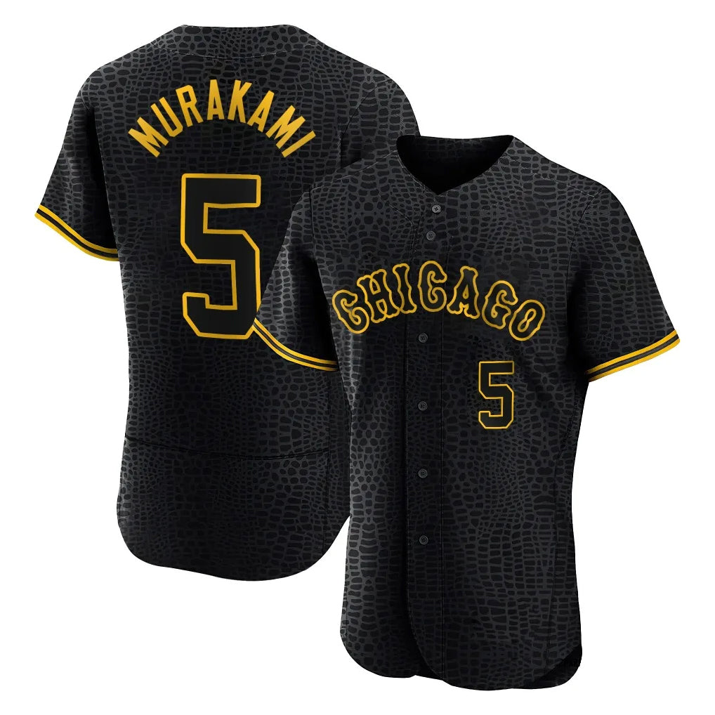 Chicago White Sox #5 Munetaka Murakami Player Black Fotopoulosg Snake Skin City Limited Elite Home Stitched Jerseys