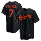 Baltimore Orioles #7 Jackson Holliday Player Black Fotopoulosg Home Game Stitched Jerseys