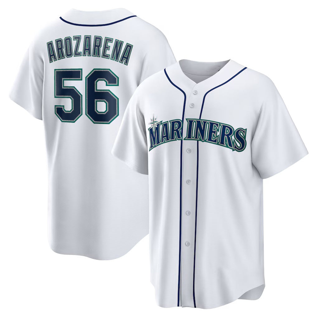 Seattle Mariners #56 Randy Arozarena White Fotopoulosg Home Replica Jersey