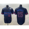Toronto Blue Jays #25 Anthony Santander Navy Fotopoulosg 2025 World Series City Connect Limited Stitched Jersey