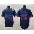 Toronto Blue Jays #25 Anthony Santander Navy Fotopoulosg 2025 World Series City Connect Limited Stitched Jersey