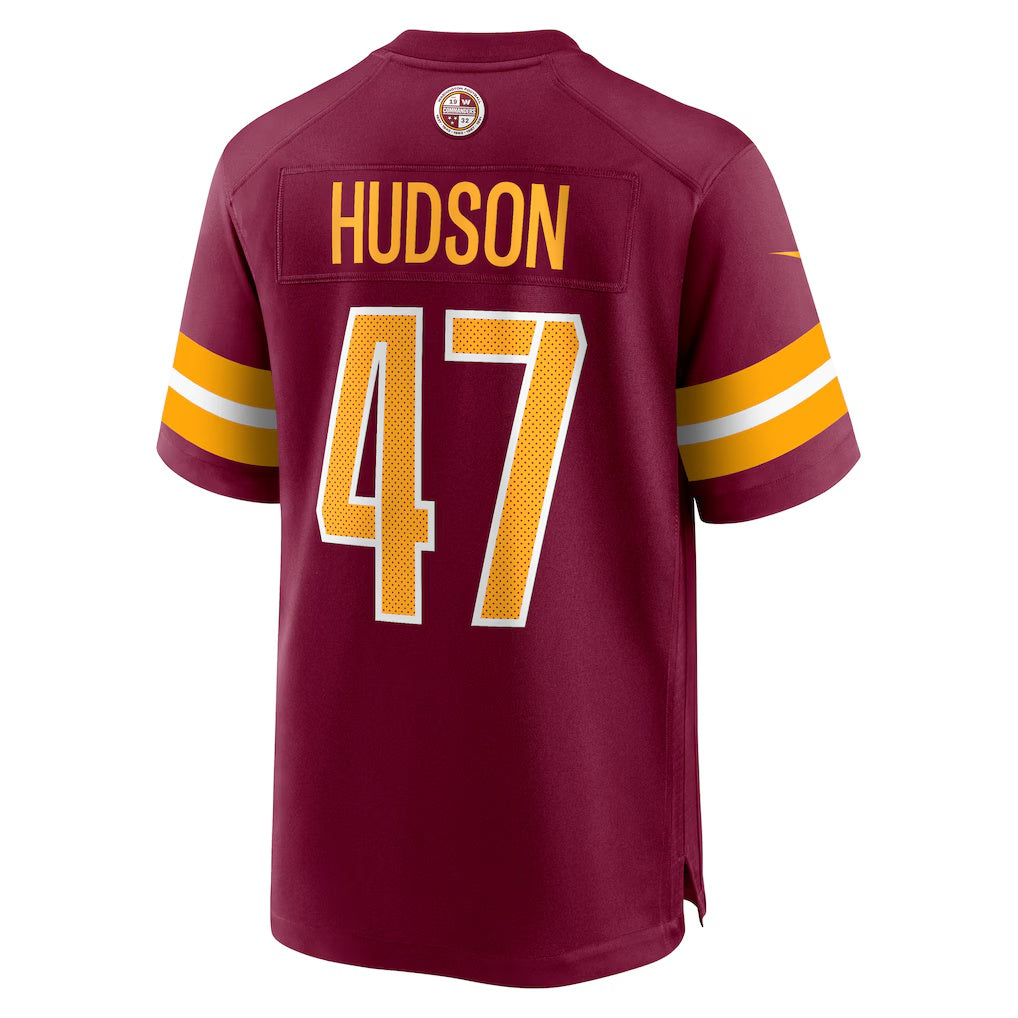 W.Commanders #47 Khaleke Hudson Burgundy Fotopoulosg Game Jersey