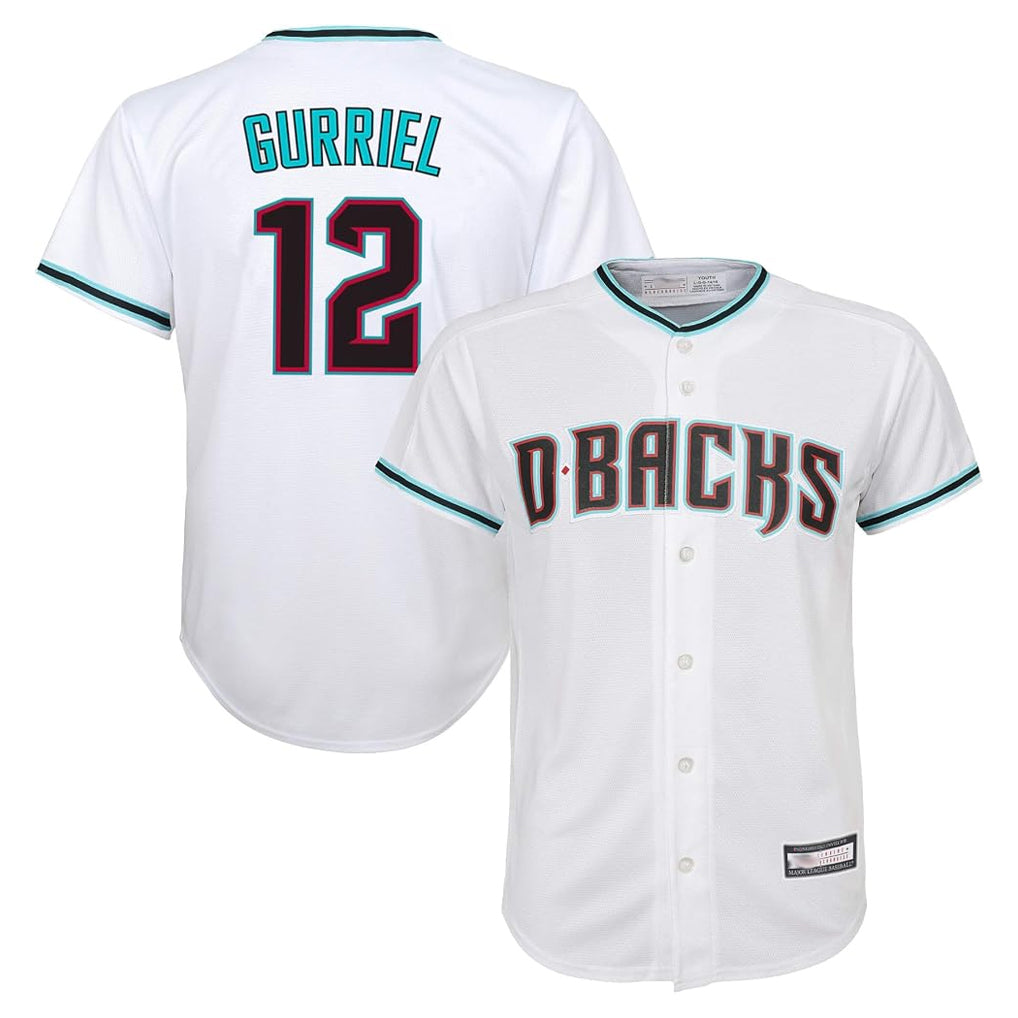 Arizona Diamondbacks #12 Lourdes Gurriel Jr Player White Fotopoulosg World Series Home Game Stitched Jerseys