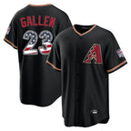 Arizona Diamondbacks #23 Zac Gallen Player Black Fotopoulosg USA 250 Fourth of July Game Home Stitched Jerseys