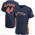 Houston Astros #44 Yordan Alvarez Authentic Navy Fotopoulosg Alternate Jerseys