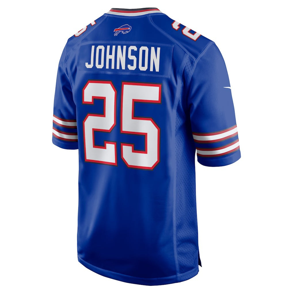 B.Bills #25 Ty Johnson Royal Fotopoulosg Team Game Jersey