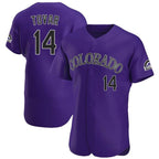 Colorado Rockies #14 Ezequiel Tovar Player Purple Fotopoulosg Limited Elite Home Stitched Jerseys