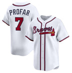 Atlanta Braves #7 Jurickson Profar White Fotopoulosg 2025 Home Limited Stitched Jersey