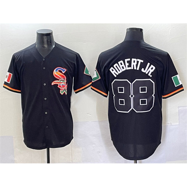 Chicago White Sox #88 Luis Robert Jr. Black Fotopoulosg Mexico Limited Stitched Jersey