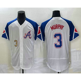 Atlanta Braves #3 Dale Murphy Number White Fotopoulosg 2023 City Connect Flex Base Stitched Jersey