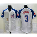 Atlanta Braves #3 Dale Murphy Number White Fotopoulosg 2023 City Connect Flex Base Stitched Jersey