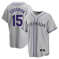 Colorado Rockies #15 Hunter Goodman Player Gray Fotopoulosg Game Home Stitched Jerseys