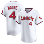 Los Angeles Angels #4 Christian Moore Player White Fotopoulosg T-shirt Home Limited Stitched Jerseys