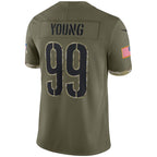 W.Commanders #99 Chase Young Olive Fotopoulosg Salute To Service Limited Jersey