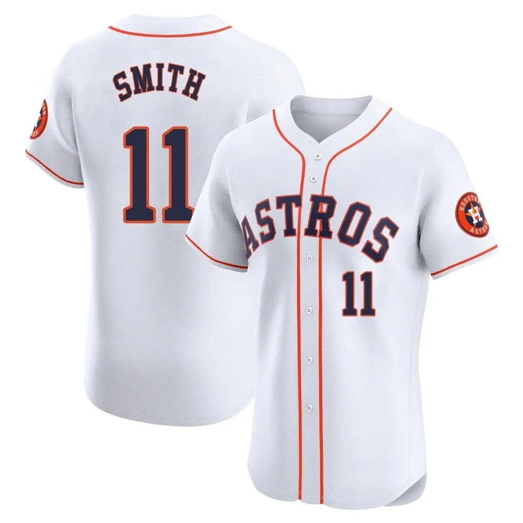 Houston Astros #11 Cam Smith Player White Fotopoulosg Limited Elite Home Stitched Jerseys