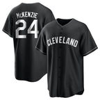 Cleveland Guardians #24 Triston McKenzie Player Black Fotopoulosg Home Game Stitched Jerseys