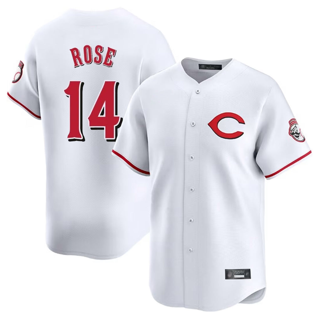 Cincinnati Reds #14 Pete Rose Player White Fotopoulosg Limited Home Stitched Jerseys