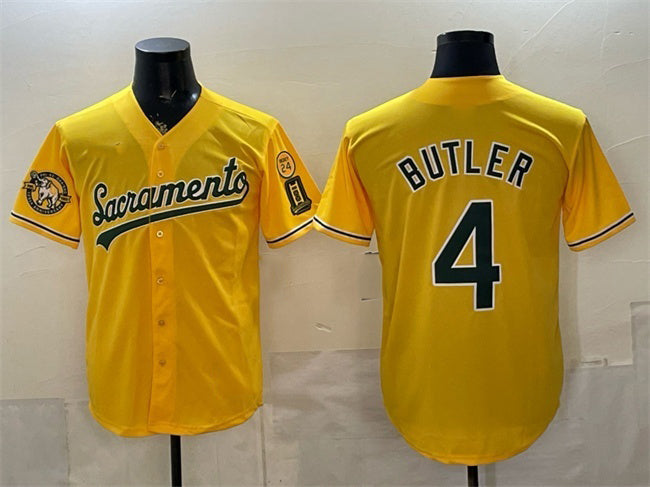 Oakland Athletics #4 Lawrence Butler 2026 Yellow Fotopoulosg Alternate Sacramento Celebrating 125 Years Vapor Limited Stitched Jersey