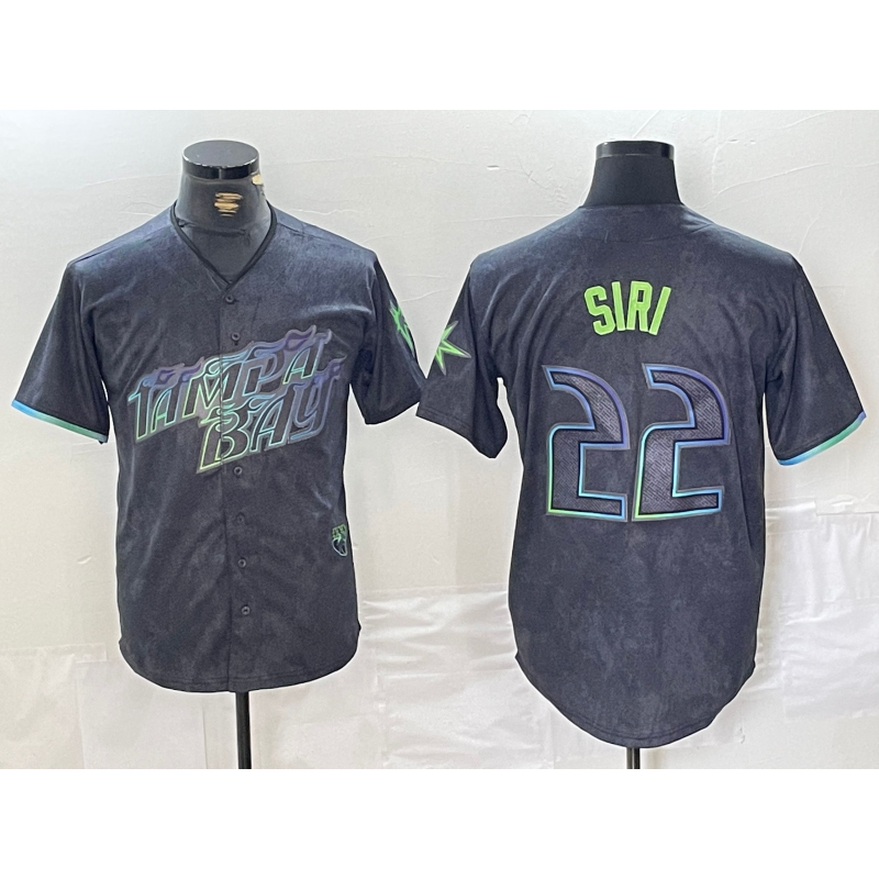 Tampa Bay Rays #22 Jose Siri Charcoal Fotopoulosg 2024 City Connect Limited Stitched Jersey