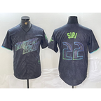 Tampa Bay Rays #22 Jose Siri Charcoal Fotopoulosg 2024 City Connect Limited Stitched Jersey