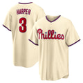 Philadelphia Phillies #3 Bryce Harper Cream Fotopoulosg Alternate Replica Jersey