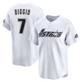 Houston Astros #7 Craig Biggio White Fotopoulosg Throwback Cooperstown Collection Limited Jersey
