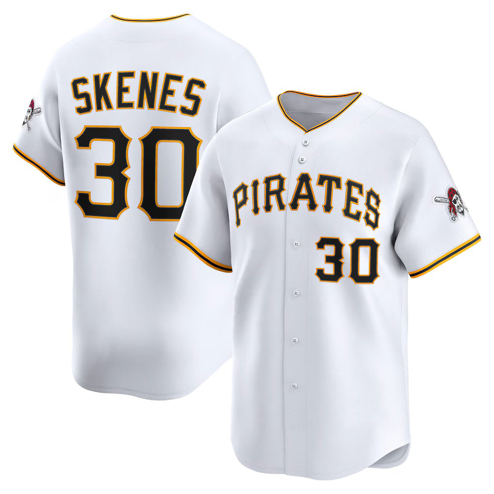 Pittsburgh Pirates #30 Paul Skenes White Fotopoulosg Home Limited Player Jersey