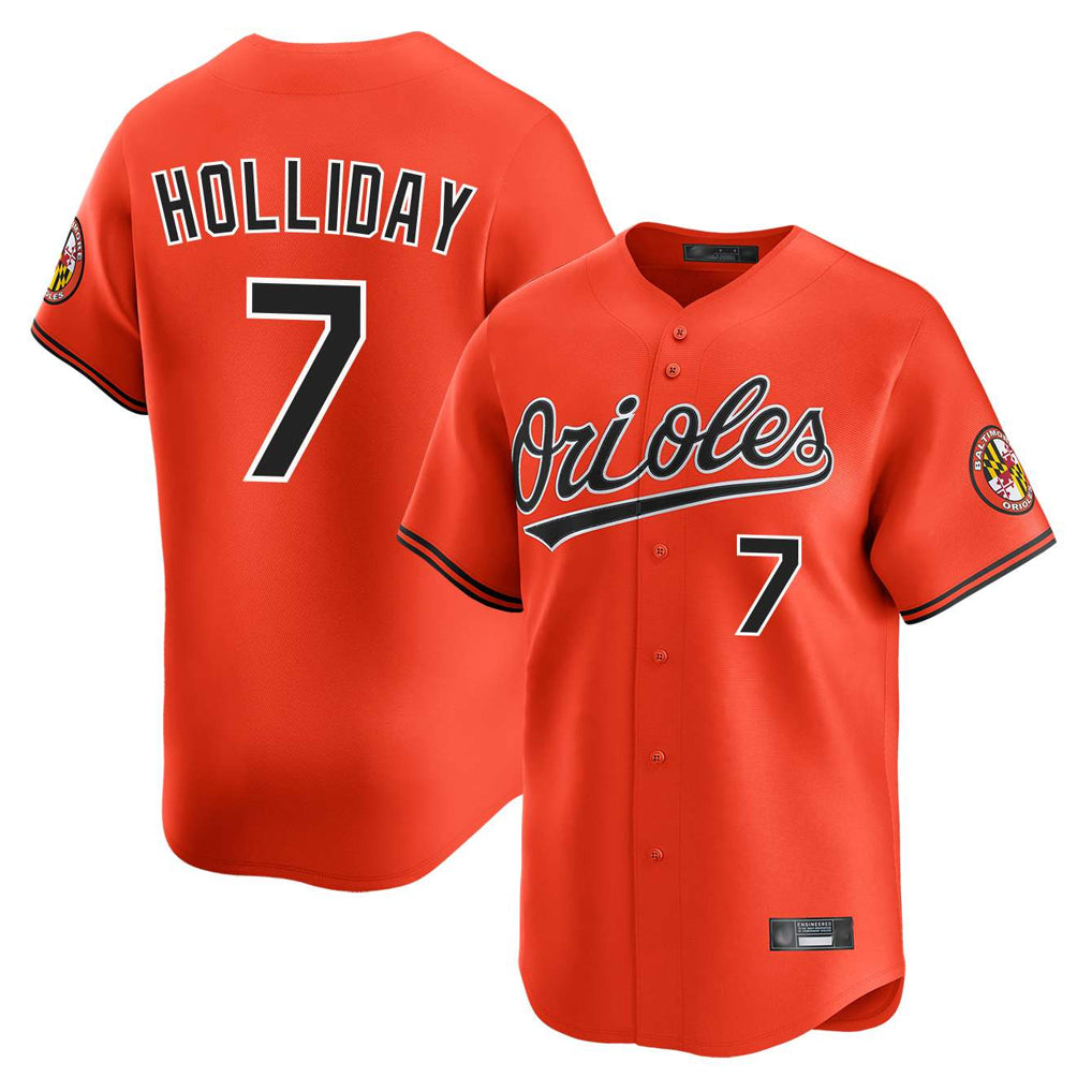 Baltimore Orioles #7 Jackson Holliday Player Orange Fotopoulosg Limited Home Game Stitched Jerseys