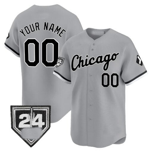 Custom Chicago White Sox 2024 Spring Training Patch Vapor Premier Limited Jersey ¨C Gray Fotopoulosg