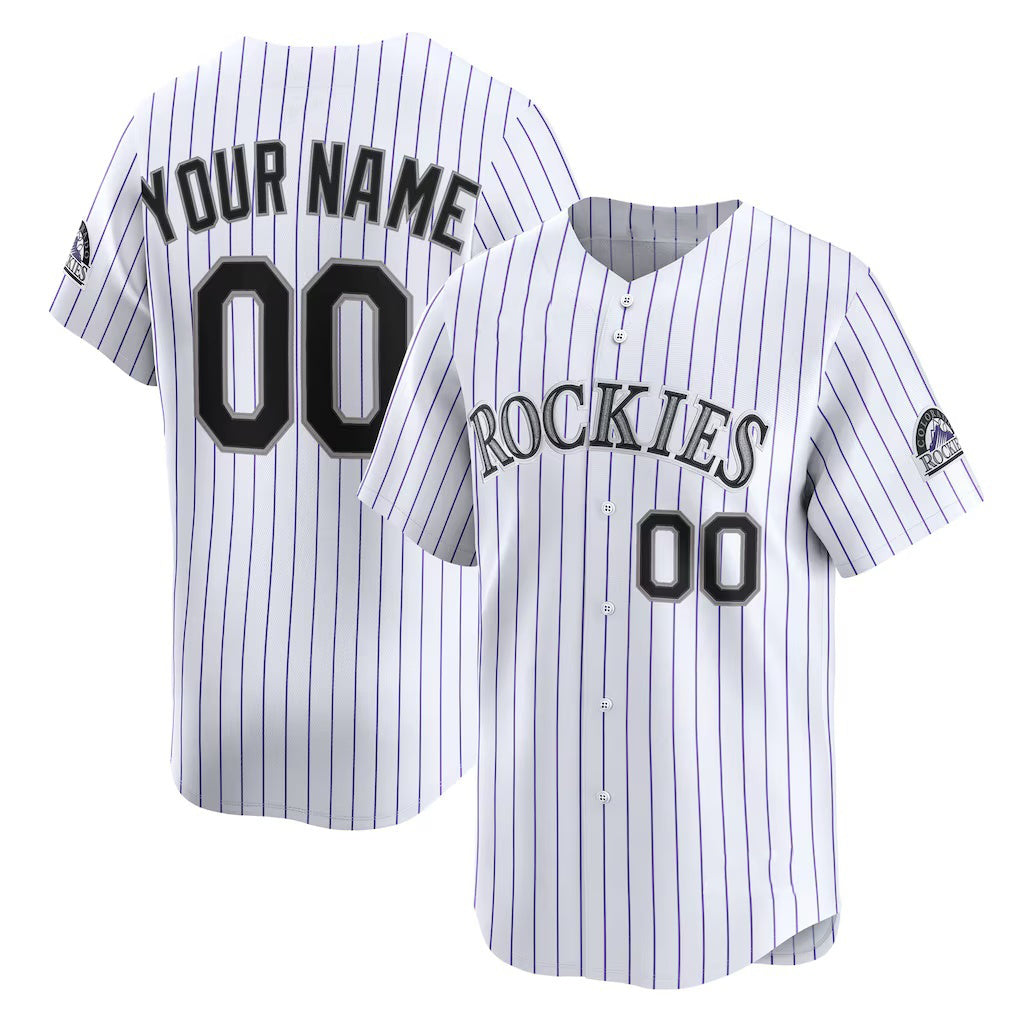 Custom Colorado Rockies White Fotopoulosg Home Limited Jersey