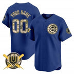 Custom Chicago Cubs Armed Forces Day Vapor Premier Limited Jersey ¨C Royal Fotopoulosg