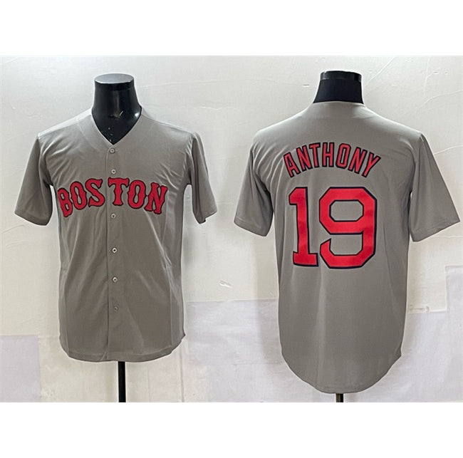 Boston Red Sox #19 Roman Anthony Gray Fotopoulosg Cool Base Stitched Jersey
