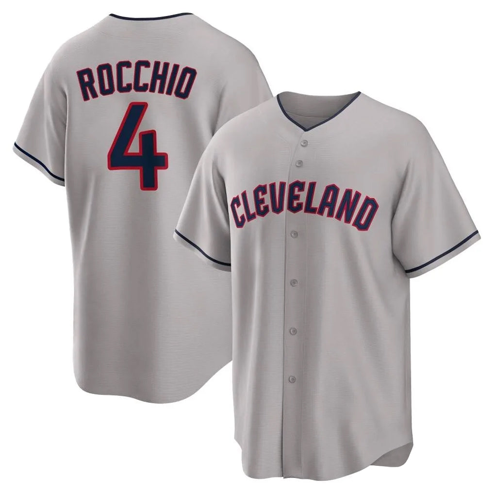 Cleveland Guardians #4 Brayan Rocchio Player Gray Fotopoulosg Game Home Stitched Jerseys
