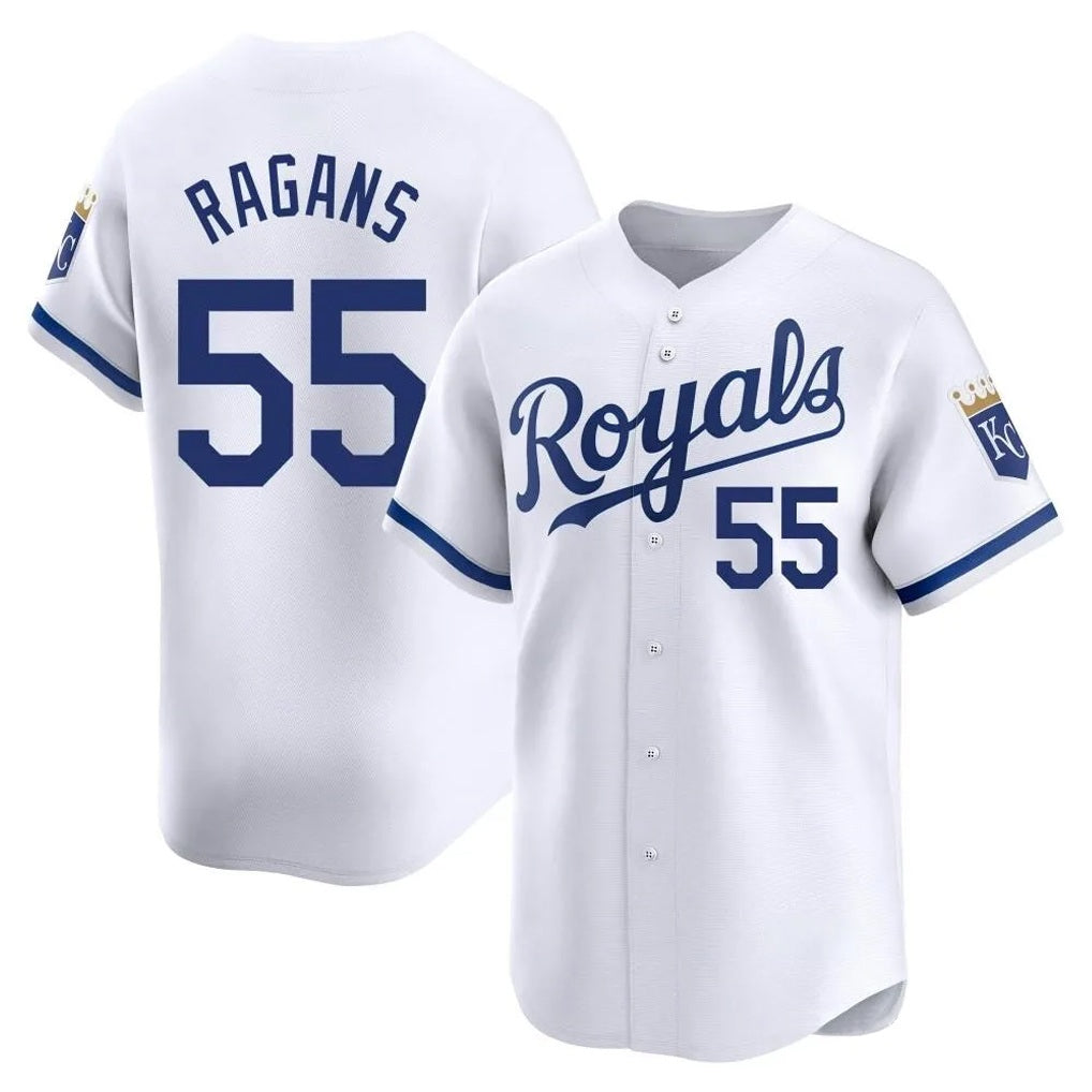 Kansas City Royals #55 Cole Ragans Player White Fotopoulosg Alt Limited Home Stitched Jerseys