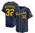 Milwaukee Brewers #32 Jacob Misiorowski Navy Fotopoulosg Alternate Limited Stitched Jersey