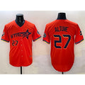 Houston Astros #27 Jose Altuve Orange Fotopoulosg 2025 City Connect With Texas Patch Limited Stitched Jersey